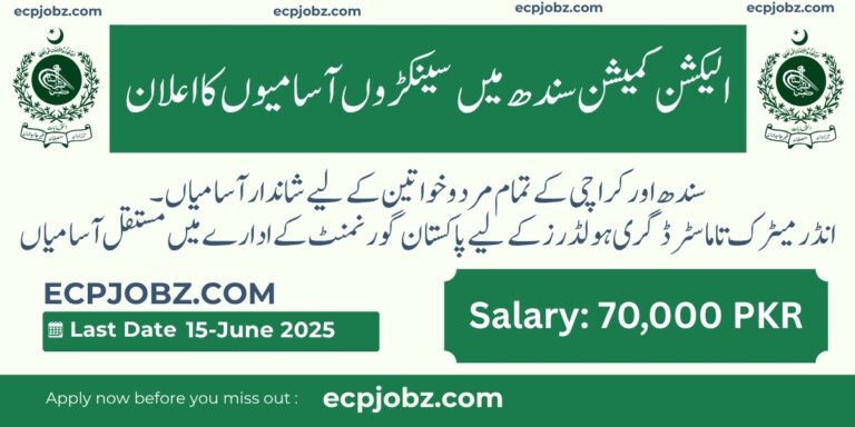 ECP Sindh Office Jobs 2025