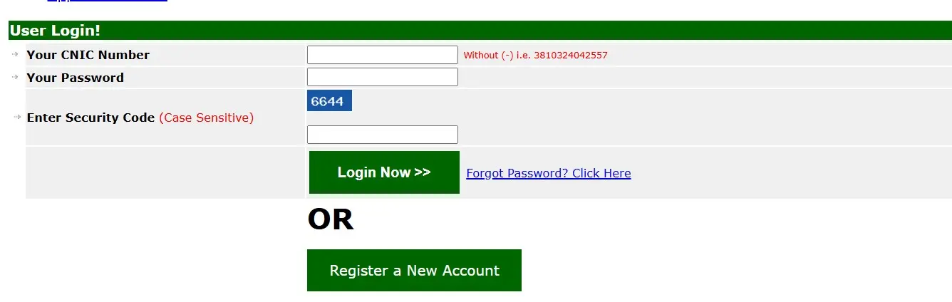 Login to the ECP Job Portal for Job Applications